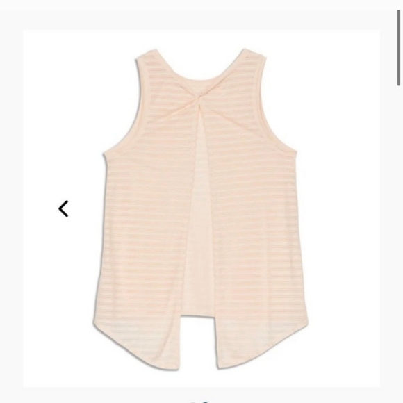 Lululemon Top Meet Halfway Tank in Striped Butter Pink 4 (#25) - Picture 4 of 8